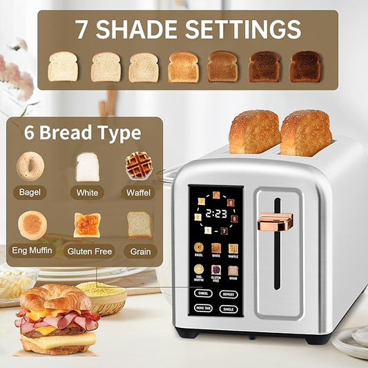 SEEDEEM Toaster 2 Slice, Real Touch Screen