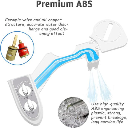 Bidet Attchment for Toilet Grey, Cold Water No-Electric, 3 Wash Modes，Dual