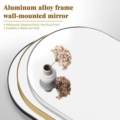 15x23 Inch Compact Gold Arched Mirror Perfect