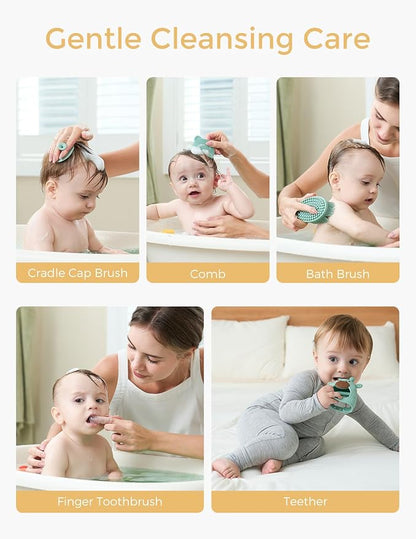Momcozy Elite Baby Kit, Superior Baby Shower Gift & Registry Essential Kit | Grooming&Health&Cleansing Care Set,Electric Nail File & Nasal Aspirator,Tummy Wrap,Thermometer,Bath Brush,Teether,Storage Bag