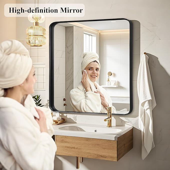 Fabuday Bathroom Mirror with Black Frame