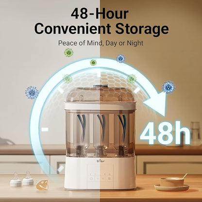 Bear Bottle Sterilizer and Dryer, 2 Layers Large Electric Steam Baby Bottle