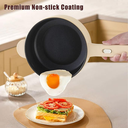 Dezin Electric Cooker, 2L Non-Stick Sauté Pan, Rapid Noodles Cooker, Mini Pot