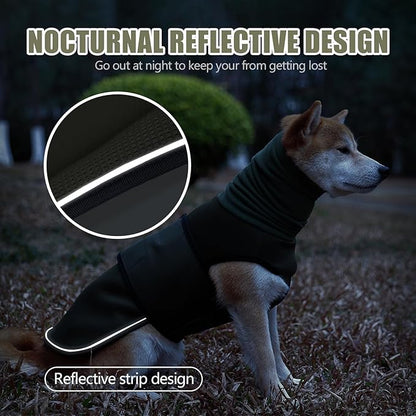Dog Anxiety Vest,Pet Calming Hoodie Breathable Dog Anti-Anxiety Jacket for Thunder Fireworks and Separation,Green M
