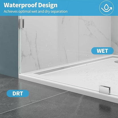 Shower Glass Panel, Frameless Walk in Shower Door