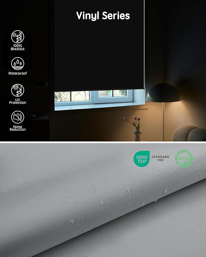 Yoolax Motorized Blinds with Remote, Waterproof Smart Blinds