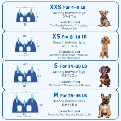 Supet Dog Grooming Hammock, Dog Hanging Harness for Nail Trimming Doorframe, Pet Holder Restraint for Clipping Nails, Pet Hoist Sling for Cutting Nails, Ear & Eye Cleaning, Medicine at Home (S)