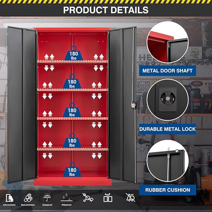 Metal Storage Cabinet-72” Tall Steel File Cabinets