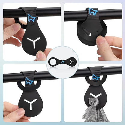 PuppyDoggy Dog Poop Bag Holder for Leash Waste Bag Carrier Dog Poop Bag Dispenser for Walking Running Bicycle Accessory 2 Pieces