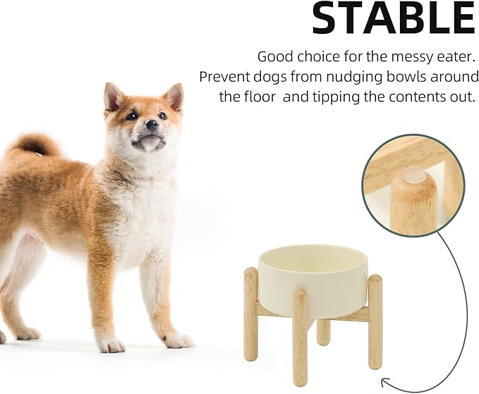 Ceramic 6.1inch Raised Dog Bowl