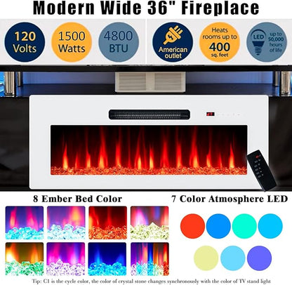 AMERLIFE Fireplace TV Stand
