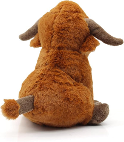 Squeaky Dog Toys, Highland Cow Stuff Dog Push Toys Interactive Puppy Toys with to Keep Them Busy,Highland Cow Decor Gifts
