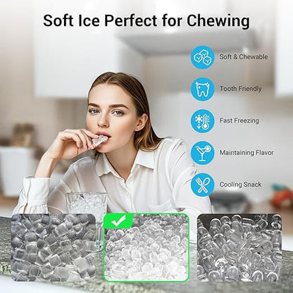 Countertop Nugget Ice Maker 40Lbs/24H