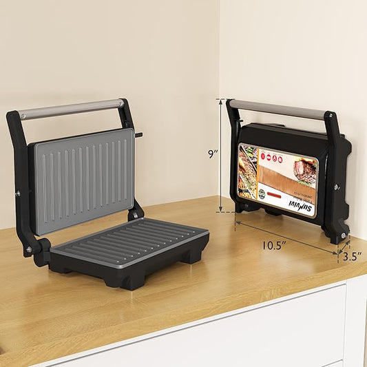 Sunvivi Panini Press Sandwich Maker: Electric Panini Press Grill