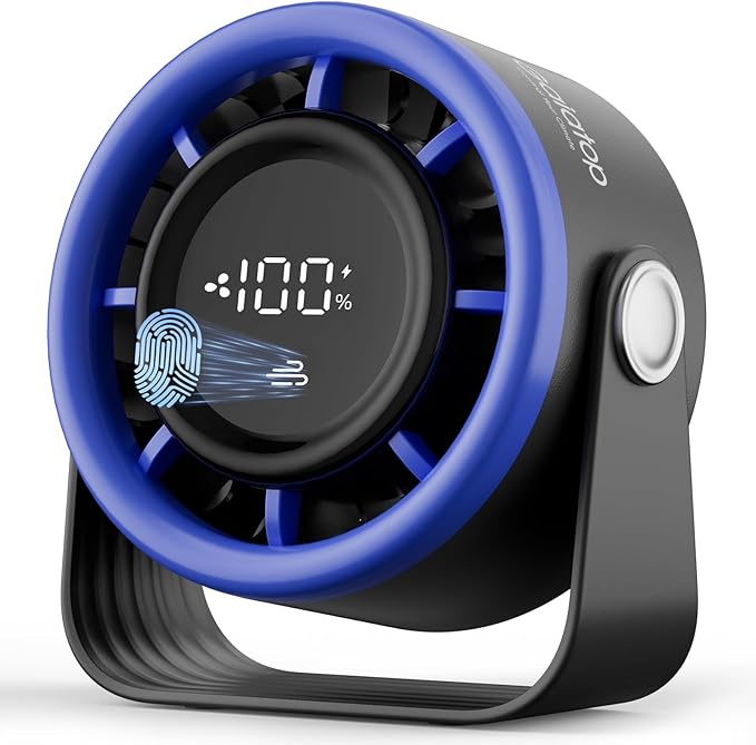 Gaiatop Small Desk Fan Rechargeable, 5in Personal Fan 4000mAh Battery Powered