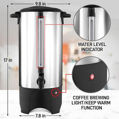 Zulay Commercial Coffee Maker Stainless Steel