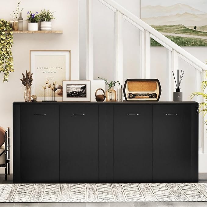 Giantex Modern Storage Cabinet, Anti-Tipping Device, Sturdy Metal Hings