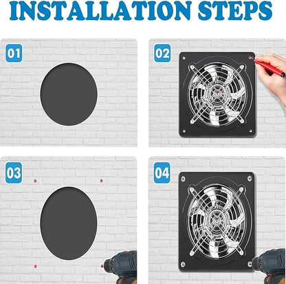 Aydomer 8 Inch Exhaust Fan Metal Ventilation Fan