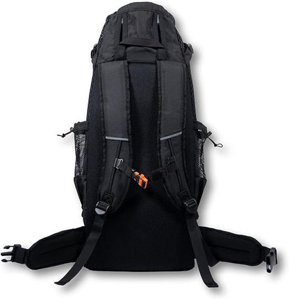 K9 Sport Sack Knavigate - X-Large, Midnight Black - Ideal for Dogs with 23-25” Back Length - Adjustable, Backpack-Style Carrier with Internal Frame & Padded Hip Belt