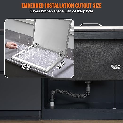 VEVOR Drop in Ice Chest, Commercial Ice Bin