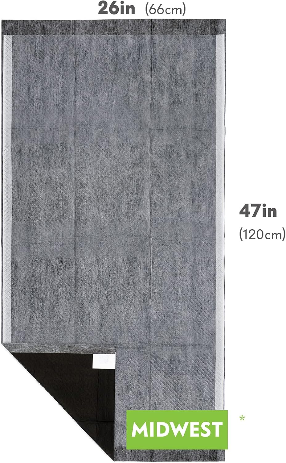 Paw Inspired Disposable Guinea Pig Cage Liners | Bamboo Charcoal Odor Controlling | Super Absorbent Liners Pee Pads for Ferrets, Rabbits, Hamsters, and Small Animals (47" x 26" (Midwest), 8 Count)