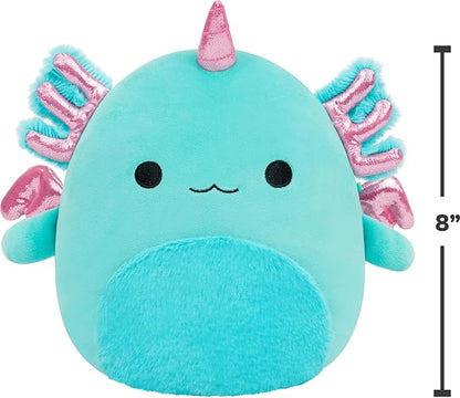 Squishmallows Original 8in Bellamy The Teal Axolotl – Official Jazwares Plush (Little)