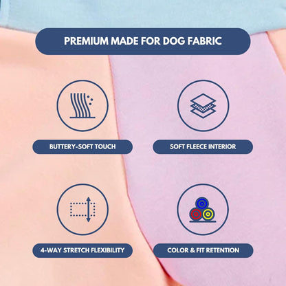 Spark Paws Dog Hoodie – Premium Dog Sweater for Small, Medium, and Large Dogs | Warm Outfits for French Bulldogs, Pitbull, Puppy, Winter Jacket Alternative - Cotton Candy - 2XL