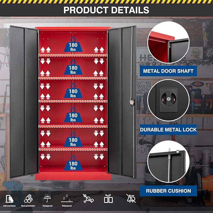 Metal Storage Cabinet-71” Tall Steel File Cabinets