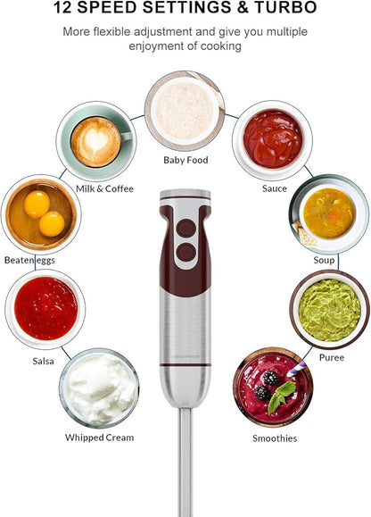 MegaWise 5-in-1 Immersion Hand Blender Set