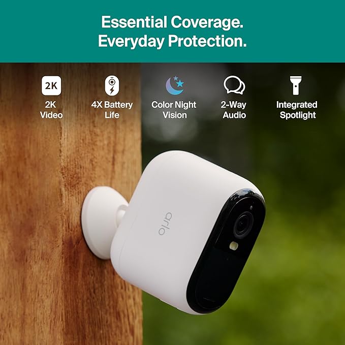 Arlo Essential XL Security Camera 2K