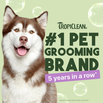 TropiClean Dog Conditioner, Professional Detangling & Moisturizing Conditioner, Puppy Safe, Made in the USA, Kiwi & Cocoa Butter Scent, 1 Gallon