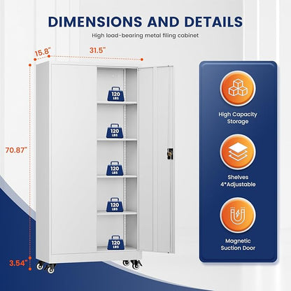 Yizosh Metal Garage Storage Cabinet