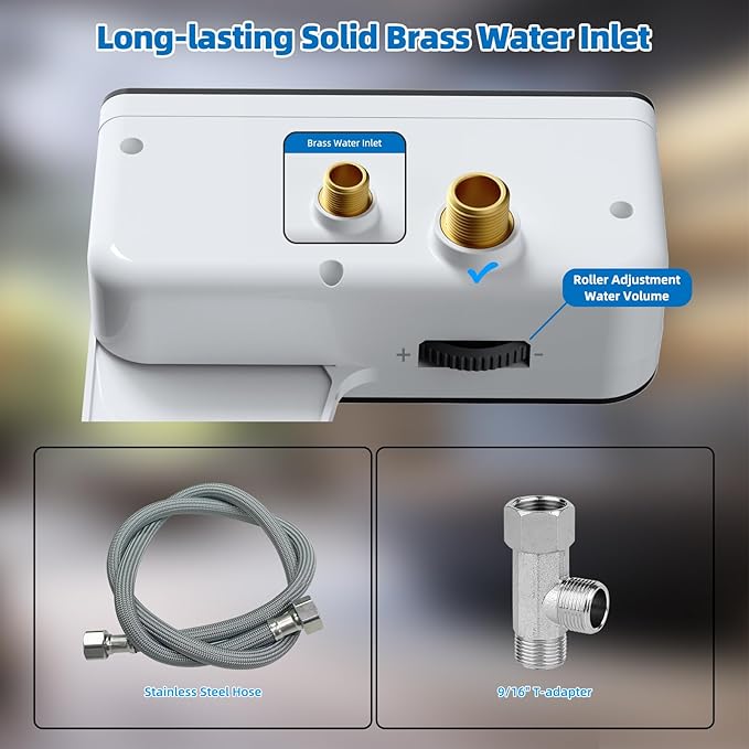 Hibbent Bidet Attachment for Toilet, Non-Electric Dual Nozzle for Frontal &