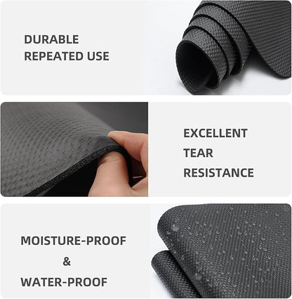 Treadmill Mat,Bike Mat,Stationary Bike Mat,Foldable Treadmill Mat for Hardwood Floors and Carpet.for Exercise Bike,Exercise Equipment Indoor Cycles,Rowing Elliptical (32" X 74.8")