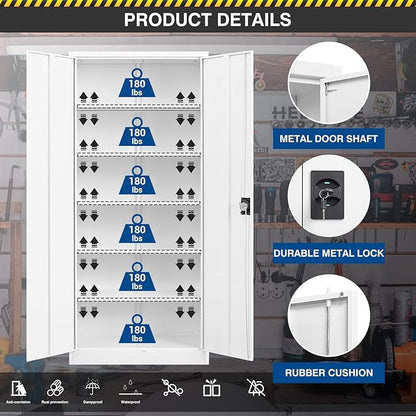 Metal Storage Cabinet-71” Tall Steel File Cabinets
