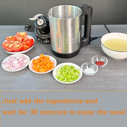 Soup Maker 1.6 L, 4-in-1 Multifunctional Smooth Soup and Chunky Soup Machine