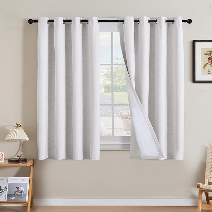 H.VERSAILTEX Linen Curtains 100% Blackout Curtains