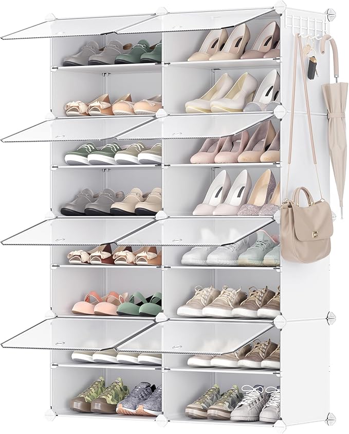 SONGMICS Shoe Rack Organizer, 8-Tier Shoe Storage Cabinet
