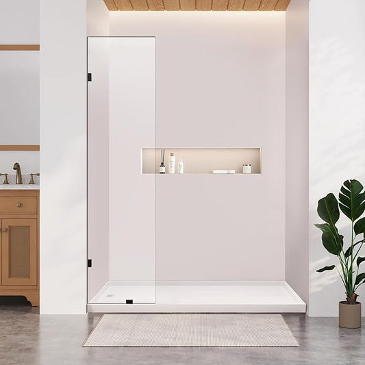 23" W×78.75" H Shower Glass Panel, Fixed Frameless Shower Screen