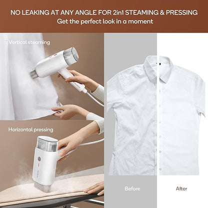 Newbealer Steamer for Clothes, 1200W Travel Steamer