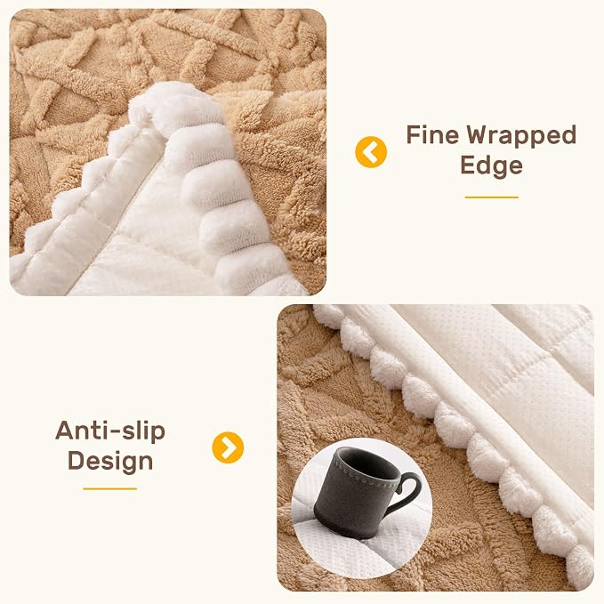 Couch Cover for Dogs, Washable Non Slip Sofa Covers for 2 Cushion Couch Pet Friendly Fuzzy Sofa Protector&Bed Mat for Pets (27.6"x59.06" Light Brown)