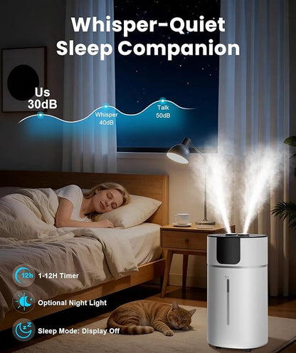 AreShark 4.2 Gal/16L Humidifier Large Room, Cool Warm Mist 2000ft² Whole House