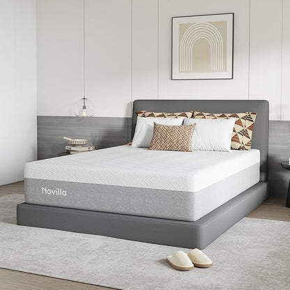 Novilla Mattress Full Size, 14 Inch Gel Memory Foam Mattress Full in a Box for Suppotive, Pressure Relieving & Plush Comfort, Bliss