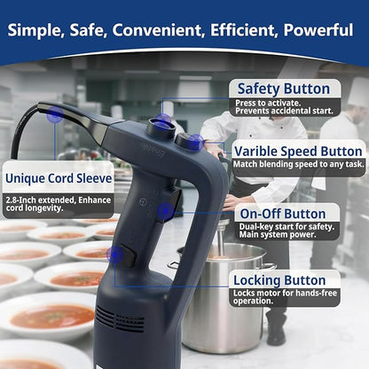 VONCI 500W Commercial Immersion Blender Handheld, Heavy Duty Stick Blender