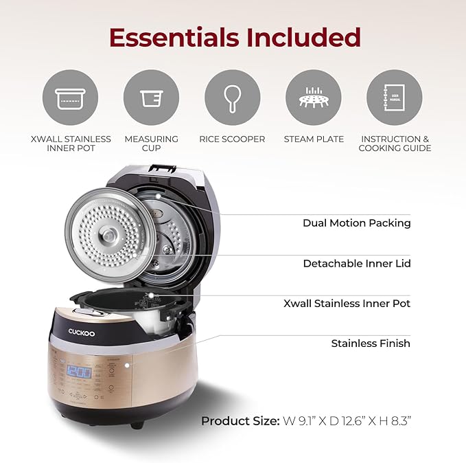 CUCKOO High Pressure Rice Cooker 3-Cup Uncooked / 6-Cup Cooked