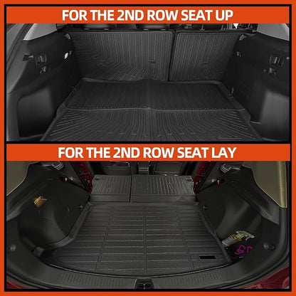 All Weather Floor Mats Fit for Kia Soul 2020-2025(Fit Cargo Floor in Upper Position) Floor Mats & Trunk Mat & Backrest Mat Replacement for Kia Soul Accessories Anti-Slip Floor Liner