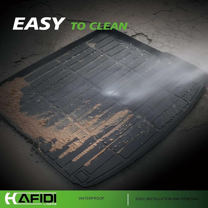 HAFIDI® Floor Mats & Cargo Liner Set Fit for 2021-2026 Ford Bronco 4 Door (Not for 2 Door & Sport) All Weather Protection TPE Anti-Slip Automotive Full Set Floor Liners Custom Accessories - Black