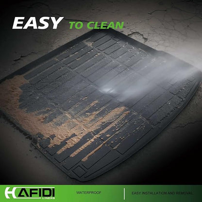 HAFIDI® Floor Mats & Cargo Liner Set Fit for 2019 2020 Hyundai Santa FE All Weather Protection TPE Anti-Slip Automotive Full Set Floor Liners Custom Accessories - Black