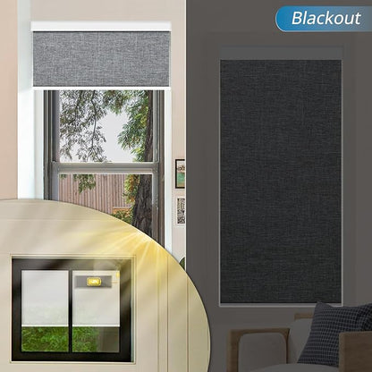 DENFOON Motorized Blinds with Remote Control, Custom Blackout Smart Blinds