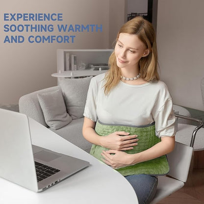 Electric Heating Pad for Pain Relief, Soft Heat Wrap for Neck, Moist/Dry Heat